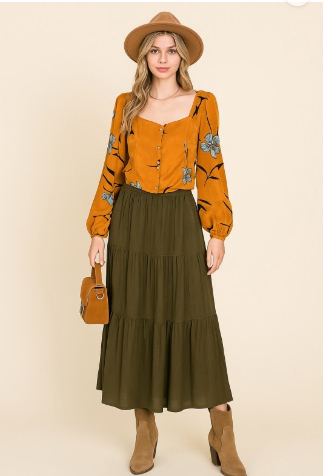Satén con estampado floral bohemio Dreamss