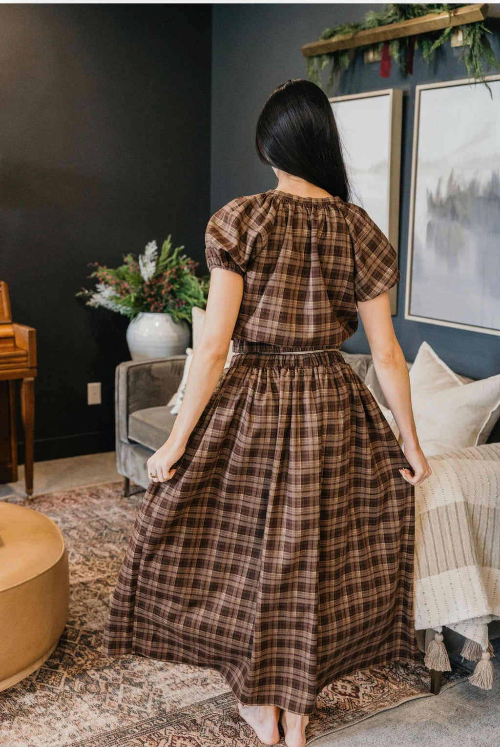 Gorgeous Plaid Two-Piece Set