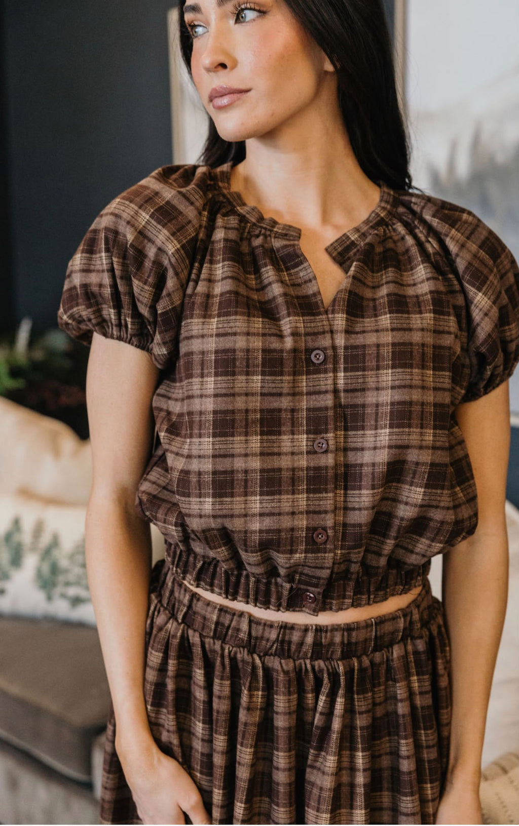 Gorgeous Plaid Two-Piece Set