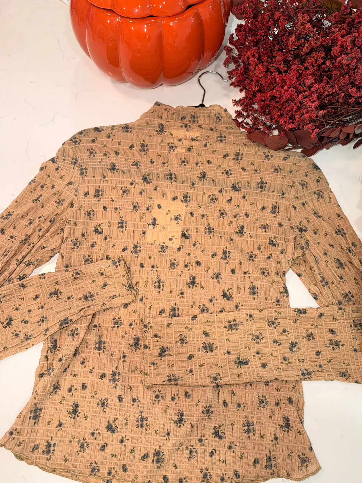 Camel French Blouse