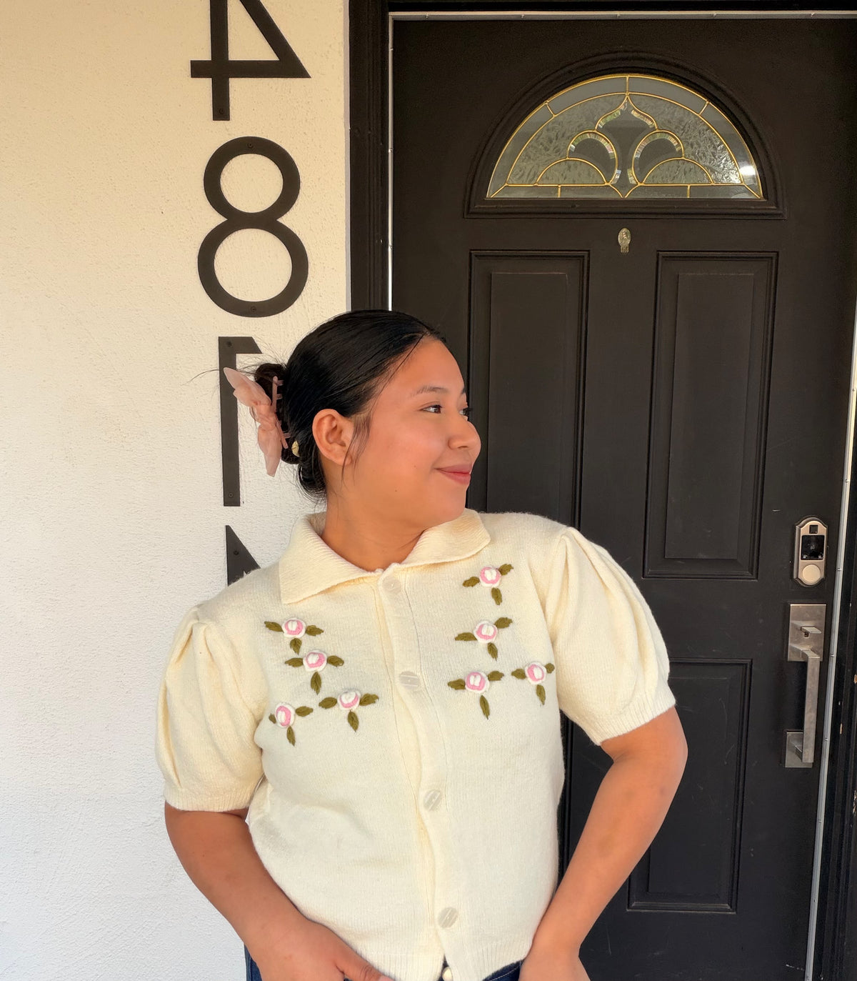 Rosette Bloom Cardigan