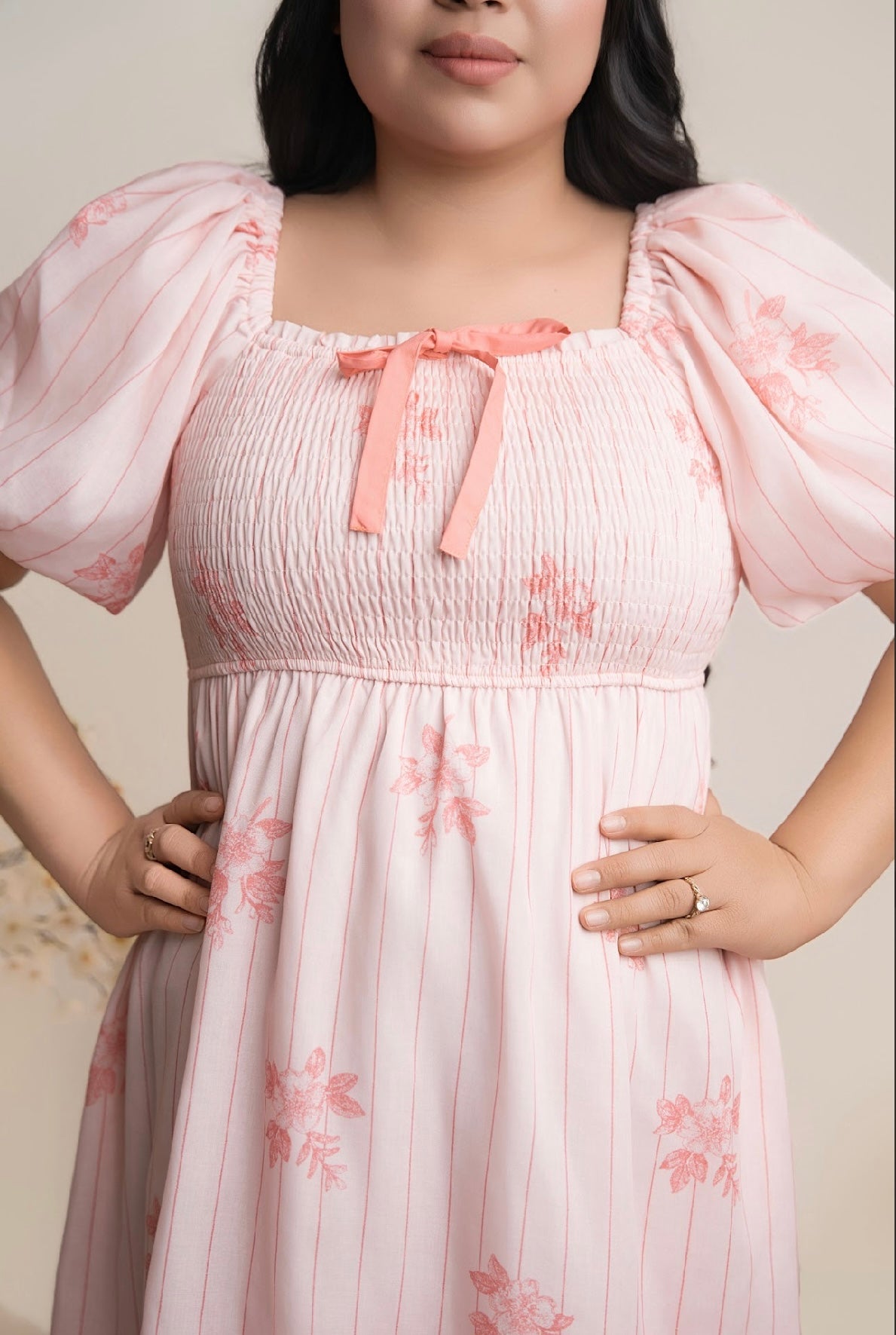 Lucia Pink Bow Dress