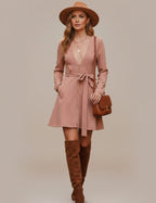 Techno Crepe Zip Up Skater Dress
