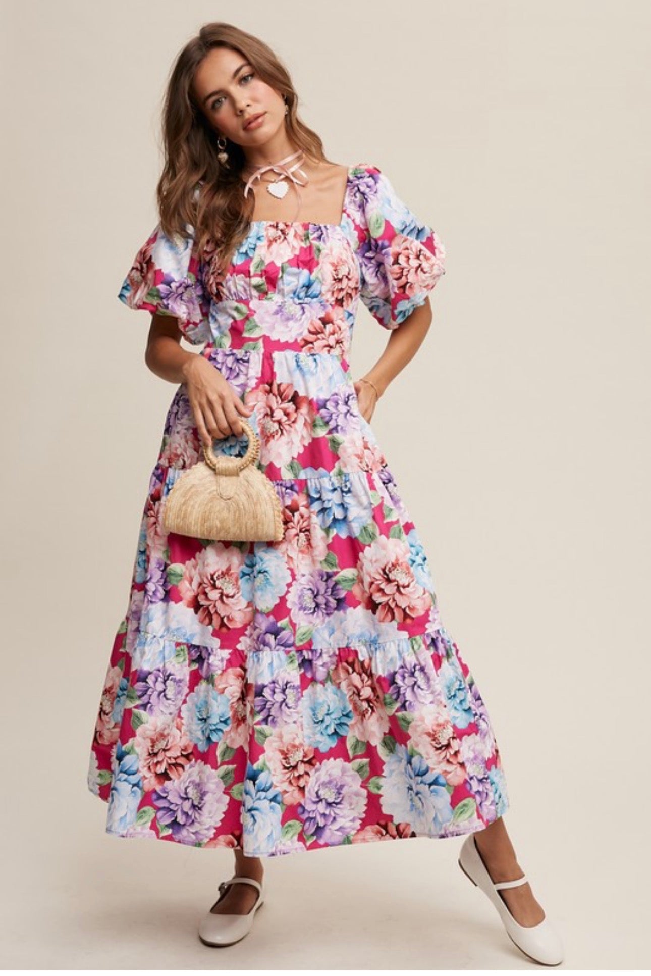 Peonias Maxi Dress