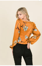 Satén con estampado floral bohemio Dreamss