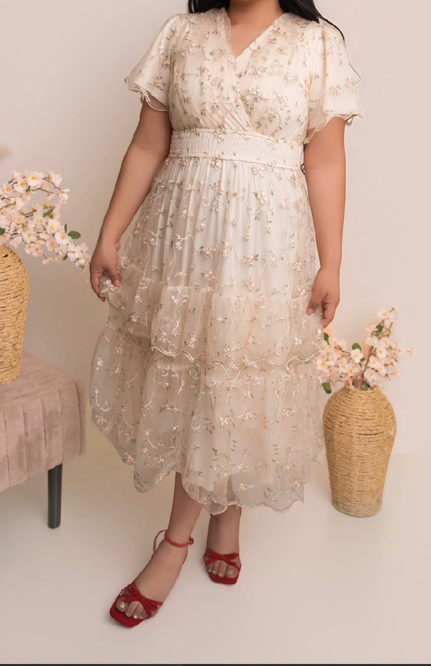 Miley White Floral Dress