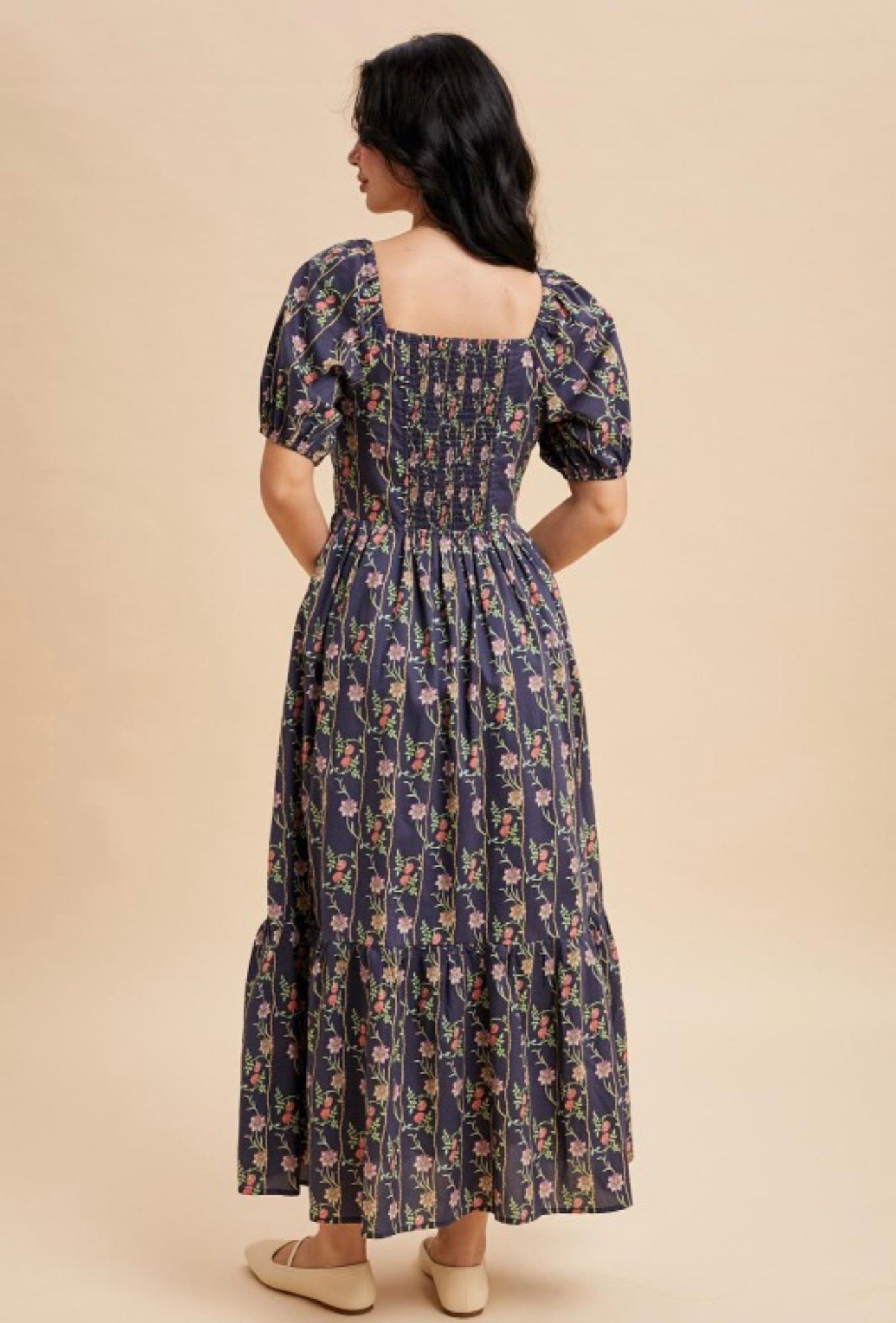 Romi Maxi Dress.                                          Cotton Floral Maxi Dress
