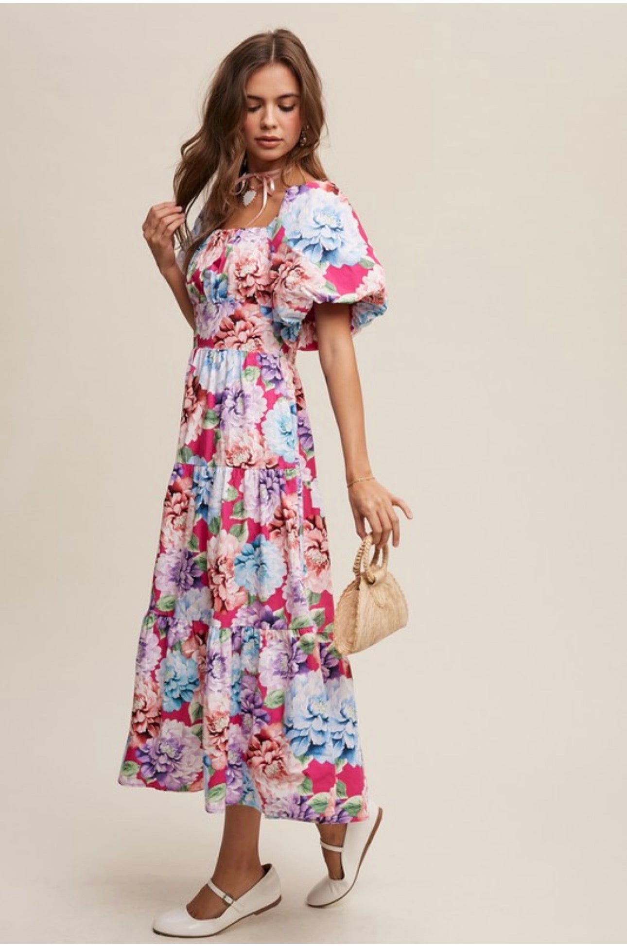Peonias Maxi Dress