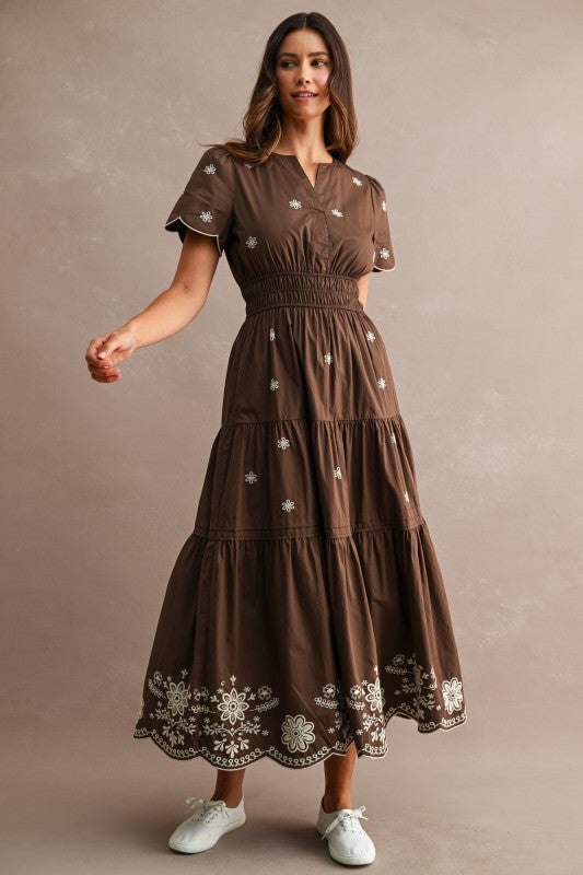 Amber Chocolate Midi Dress