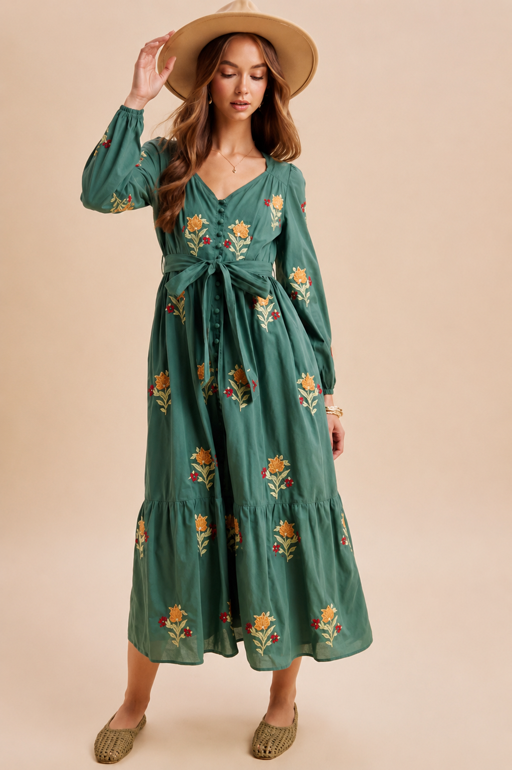 Elisa Emerald Dress