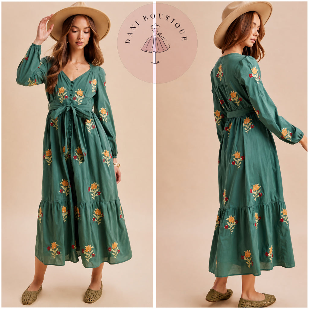 Elisa Emerald Dress