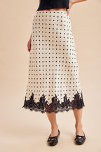 Creme Polka Dot Skirt