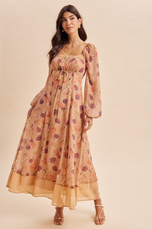 Katnees Floral Maxi Dress