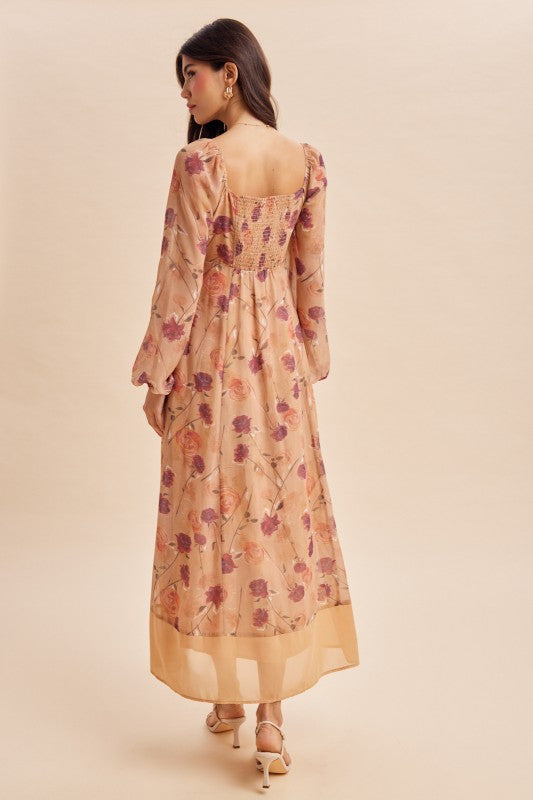 Katnees Floral Maxi Dress