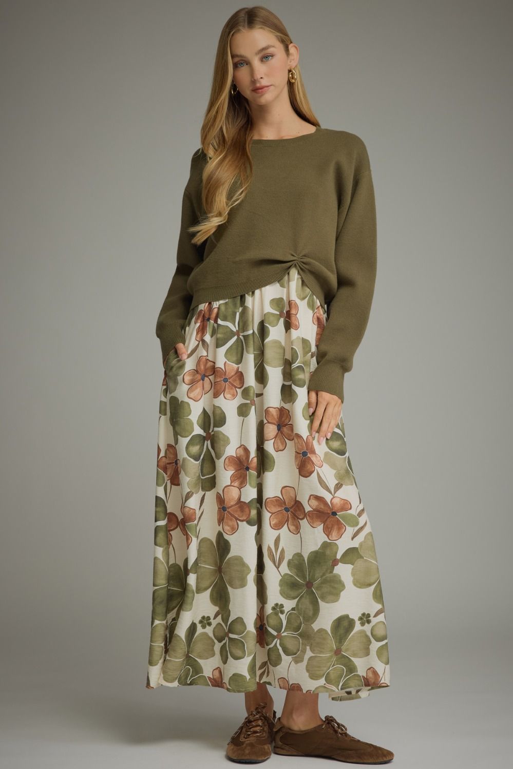 Alana Olive Dress