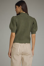 Olive Ribbon Top