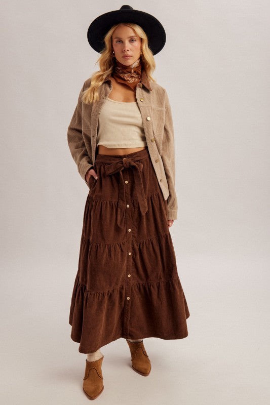 Chocolate Maxi Skirt