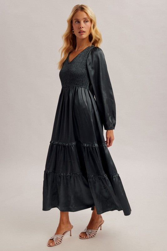 Estela Teal Maxi Dress