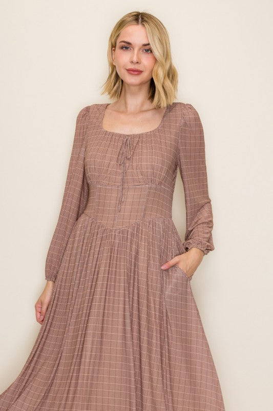 Bianca Plaid Maxi Dress