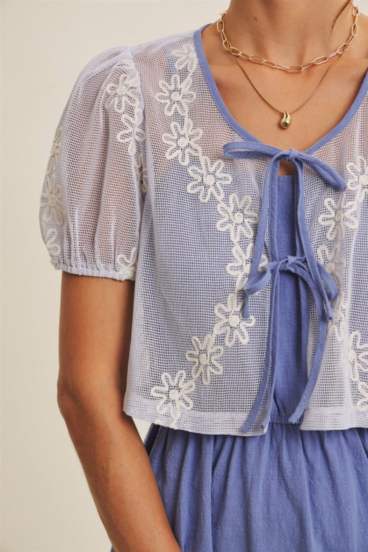 Sunshine Days Crochet Cardigan And Midi Dress Set