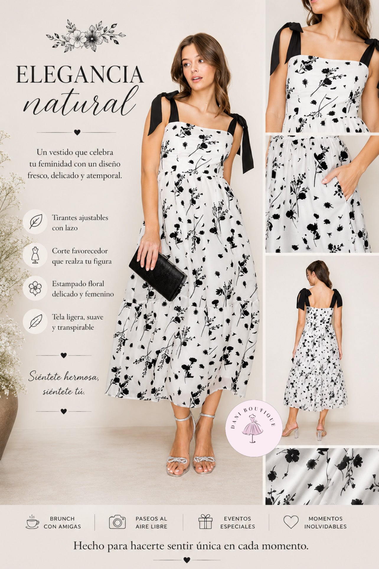 Black Petal Dress
