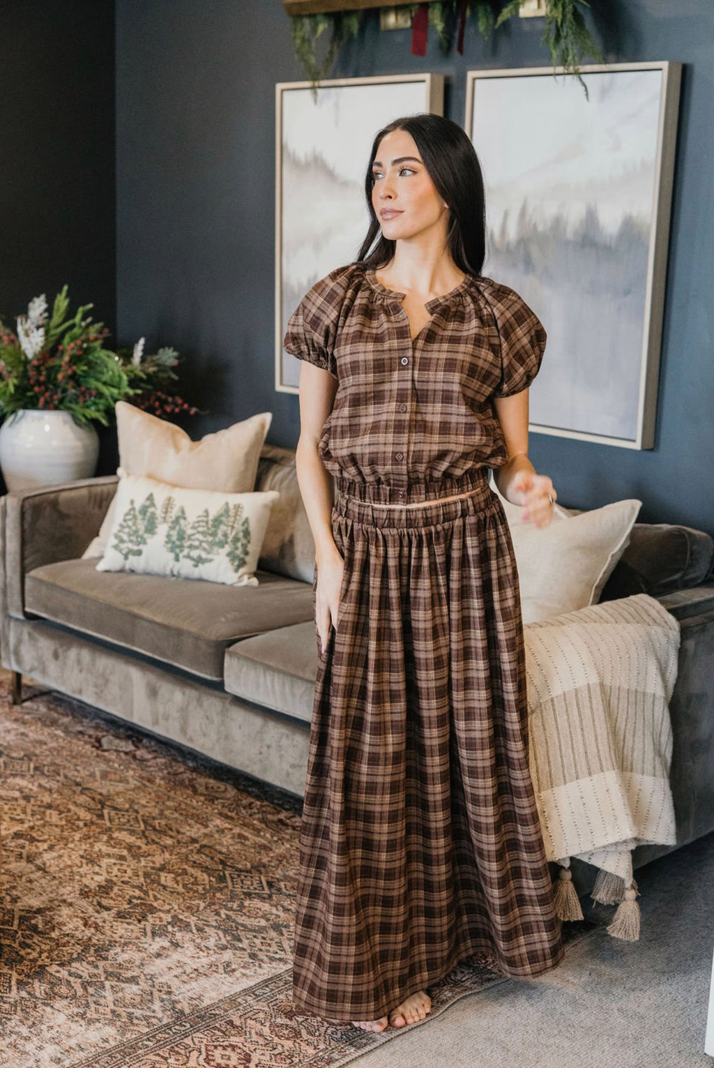 Gorgeous Plaid Two-Piece Set